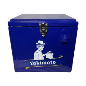 Yakimoto 15l/16Qt Reflex Blue Cooler Box - 4-Day Ice Retention! Metal Latches, Holds 20 Cans, Ergo Grip Handle For Backyard BBQ Parties Tailgates