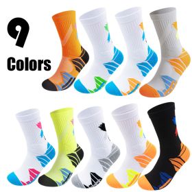 9 Pairs Men Compression Running Socks  Crew Athletic Hiking Anti Blister Cushioned Anti-odor And Breathable For Running Hiking Cycling (Option: Men)