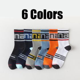 6 Pairs Men Athletic Socks Cushion Running Socks Performance Breathable Crew Socks Outdoor Sports Socks For Fitness Cycling (Option: Men)