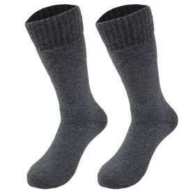 Thermal Insulated Socks for Men Seamless Thermal Socks Shoe Size 8-11.5 1 Pair (Color: Gray)